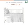 Pizuna Cotton Flat Crib Sheets 120x150cm For Babies White, 1pc