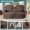 Ruaozz Waterproof Loveseat Recliner Cover with Console Non-Slip Reclining Couch