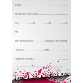 12 Colourful Invitation Cards for Children's Birthday Jumping Party + 12 Envelopes, Postcard, Jump Party Jumping 10.5 x 14.8 cm, with Pre-Printed Text Invitation Cards Children Kids Birthday