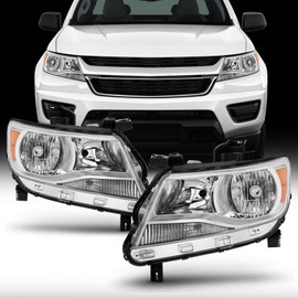 ADCARLIGHTS for 2015-2022Chevy Colorado Halogen Type Headlights Amber Reflector Headlight Replacement Driver and Passenger Side