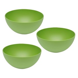 Magu Set of 3 Natural Design Bowls, Green, Diameter 16 cm, Made from a Polymer Made of Natural Materials, Bowl Set, Salad Bowl