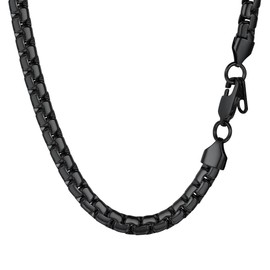 Mens Chain Layering Necklace Men Jewelry Minimalist Chain Statement Black Necklace