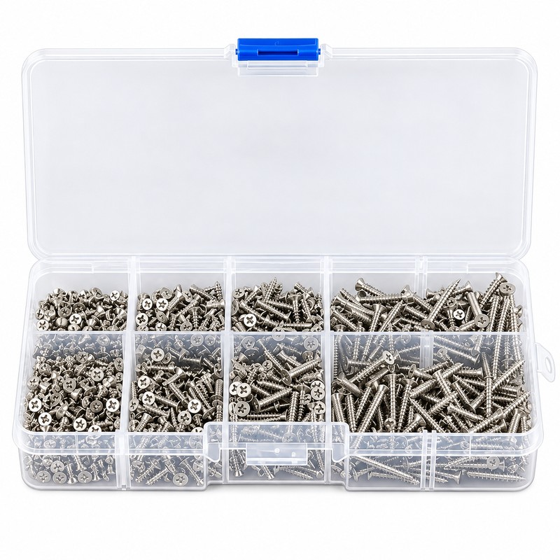 M2 Self-Tapping Wood Screw Assortment Kit for DIY Repairs –