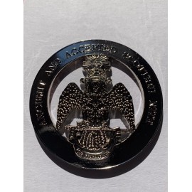 __unknown__ Masonic  Metal Chrome 33rd degree wings down Auto Car Emblem