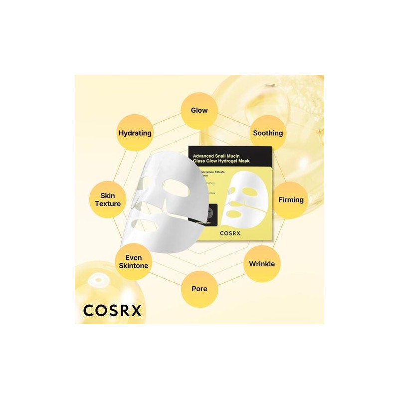 COSRX [COSRX]Advanced Snail Mucin Glass Glow Hydrogel Mask (3ea)