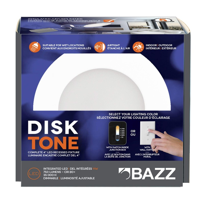 BAZZ Integrated LED recessed Fixture - White