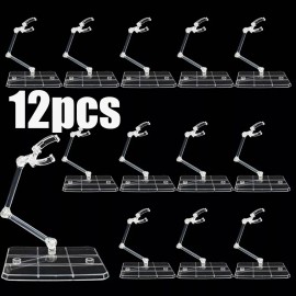 Unbranded 12Pc HG144 Adjustable Action Figure Display Holder Base Doll Model Support Stand