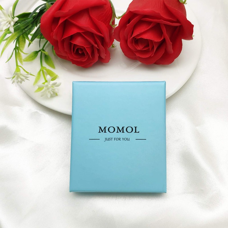 MOMOL - Collar de cadena de eslabones de acero inoxidable