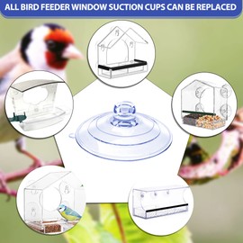 Bird Feeder Suction Cup, Bird Feeder Window Suction Cup, Bird Feeder Suction Cups Replacement (5 Pcs)