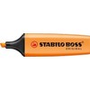 Pack of 3 Orange Stabilo Boss Highlighters Fluorescent Colours Water-Based Ink