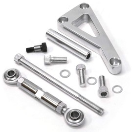 SBC Alternator Bracket, Long Water Pump Lwp Aluminum Alternator Bracket Kit Polished for Chevy SBC 350 Small Block Engine