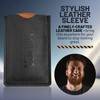 Beard Comb for Men Solid Beech Wood Handmade with Leather