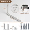 Sayayo 4pcs 125mm x 75mm Brushed Stainless Steel Shelf Support