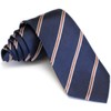 Kingsman Stripes Tie Kingsman Striped Necktie, Silk, Navy Blue, Brown,