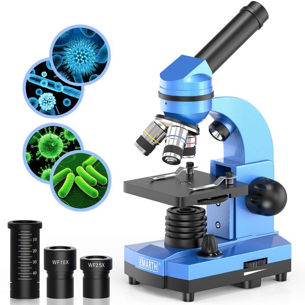 Microscope for Kids Beginners Children Student, 40X- 1000X Compound Microscopes with 52 pcs Educational Science Kits