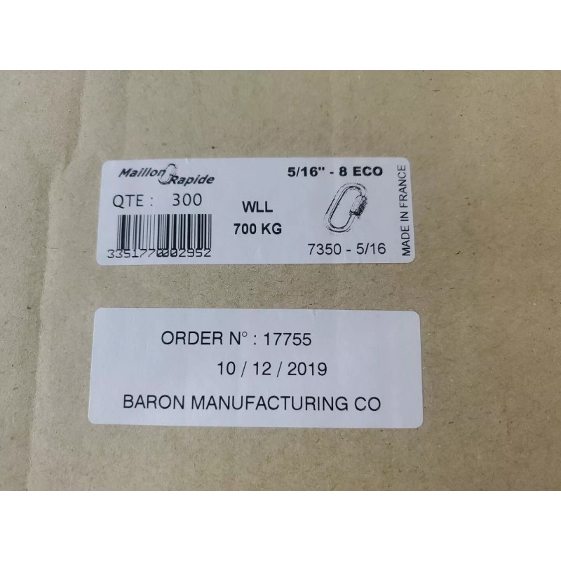 MAILLON RAPIDE 50 pack MAILLON RAPIDE 5/16" Quick Link, 8mm,