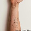 'Rabbit Portrait' Temporary Tattoo - Water Resistant, Skin-Safe, Non-Toxic Transfer