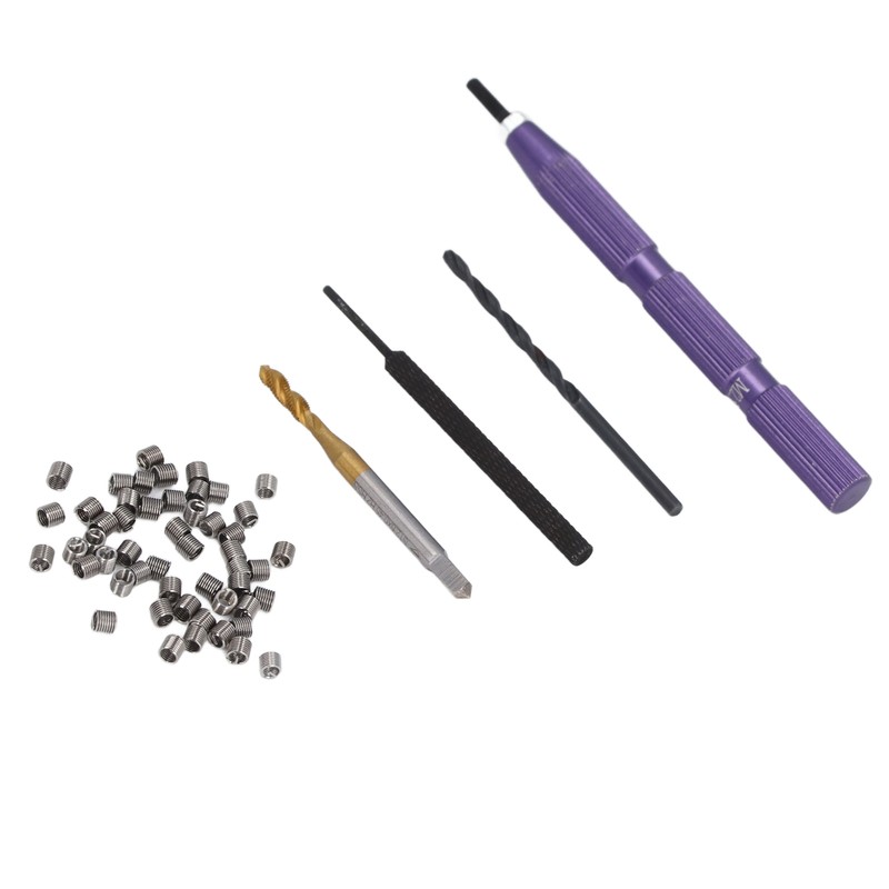54 Pieces Metric Thread Repair Set M2.5x0.45x2D Stainless Steel Thread