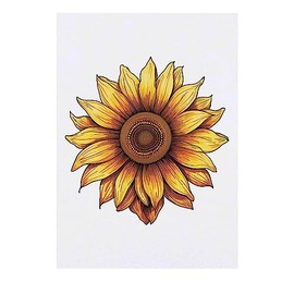 'sunflower' Temporary Tattoo - Water Resistant, Skin-Safe, Non-Toxic Transfer (TO00061507)