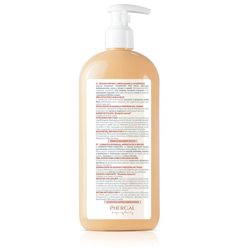 Clearé Institute Curly Shampoo Defined Curls, Moisture and Shine Nourishes