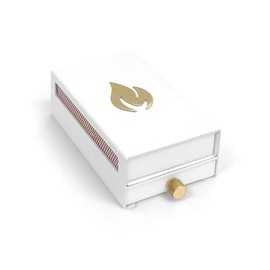 Nordic Flame Design Matchbox Made of Powder Coated Steel with 50 Long Matches (Grey)