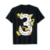 3rd Construction Birthday Party Excavator Boys 3 Years Old T-Shirt