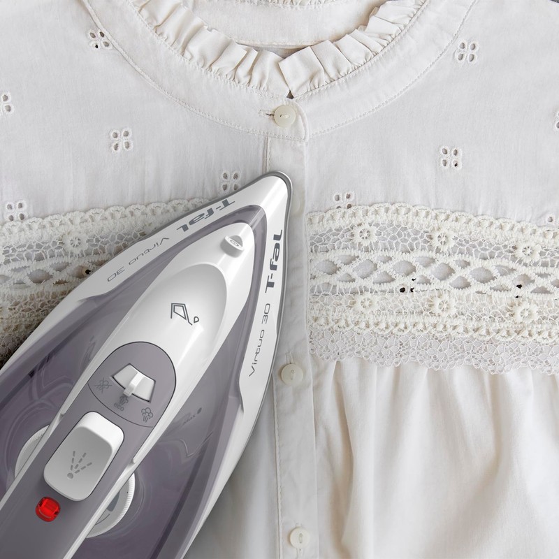 T-Fal Virtuo Steam Iron for Clothes with Retractable Cord, Portable