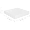 Casafoyer Floating Wall Shelf High Gloss White 9.1"x9.3"x1.5" MDF