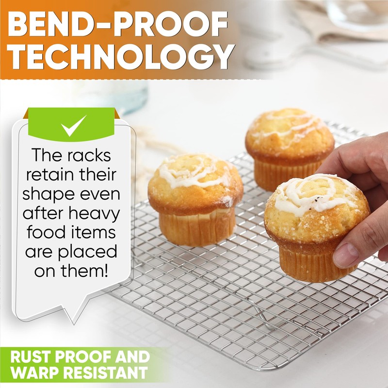 Spring Chef 8.5 x 12 Inch Stainless Steel Cooling Rack
