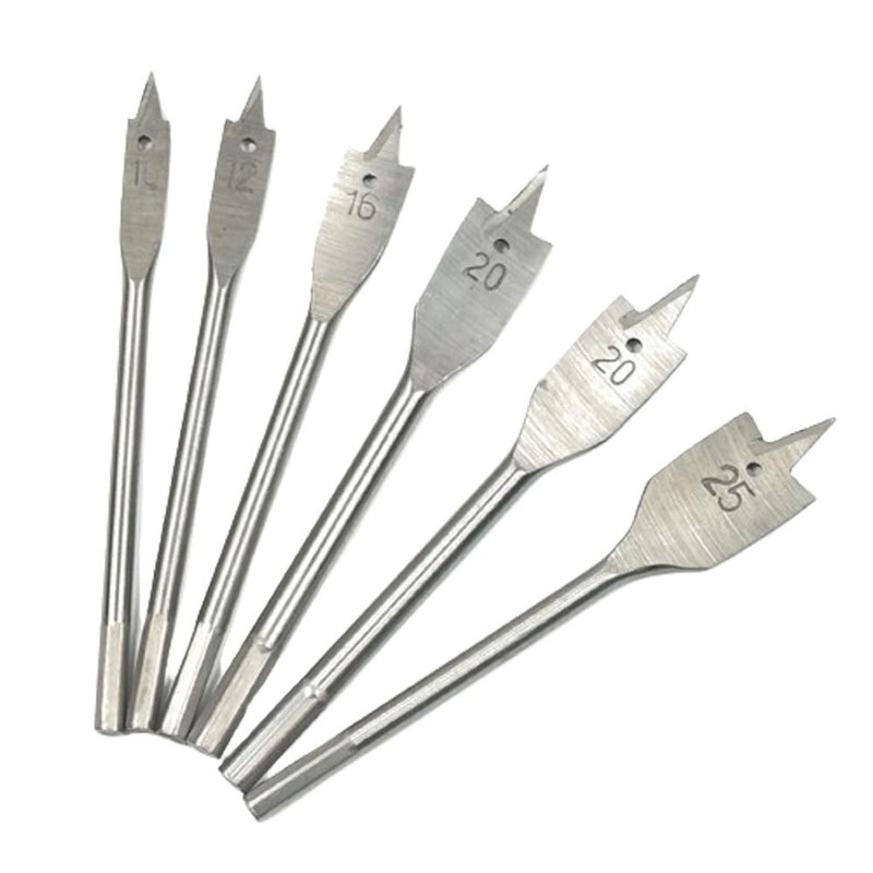 ZONADA 6Pcs Wood Flat Drill Sets 10mm 12mm 16mm 18mm