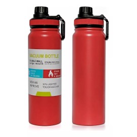 MeterMall 10 Botellas Termo Agua Fría/caliente, Acero Inoxidable, 1l