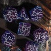 HDdais DND Dice Set, 7PCS Crackle Design Polyhedral Dice Set