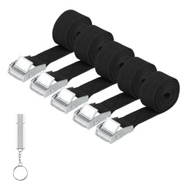 5x Tie Down Straps, 1.5m x 25mm Heavy Duty Ratchet Straps, 200KG Adjustable Tensioning Belts Straps with Quick Release Buckle, Cargo Straps for Trucks Van Roof Box Trailer Motorcycle Luggage Straps