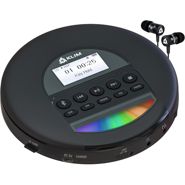 KLIM Nomad - Portable CD Player with Long-Lasting Battery -