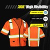 Sicalobo High Visibility Vest with Pockets Zipper for Men Women