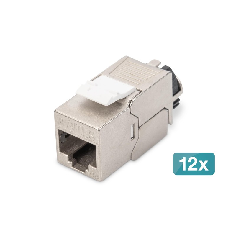 DIGITUS Keystone Module Cat-6A Shielded - Pack of 12 -