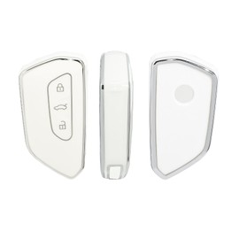 OFFCURVE Key Case with Key Fob Car Key Cover Key Case for VW Golf 8 GTE GTI ID.3 ID.4 Seat Leon Tarraco Ateca Skoda Octavia Cupra Formentor Born