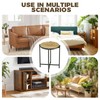 Bamworld Round Plant Stand Indoor Outdoor Metal Modern Plant Table