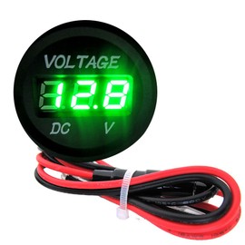 [V – V] Universal Small Voltage Meter/LED Digital Display [Car Bike Marine] Waterproof , model: ac373-03, green