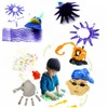 Operitacx 4-piece Boys and Girls Flower Stamp Sponge Brush Painting