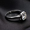 Raivari Moissanite Engagement Rings,3 CT Bezel Setting Cushion Lab Created