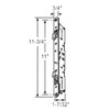Multi-Point Mortise Lock with Face Plate 11-3/4" for Sliding Patio