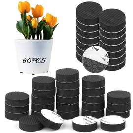 Pack of 60 Garden Invisible Pot Feet Flower Pot Feet for Flower Pot, Garden Invisible Pot Feet for All Indoor Outdoor Flower Pot Furniture Feet, Non-Slip Flower Pot
