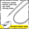 Suplight 6mm Cuban Curb Chain for Men, Women Silver Stainless