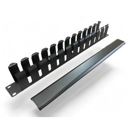 Grid DCS 1U Black Horizontal Cable Management 12 Slot (Metal)