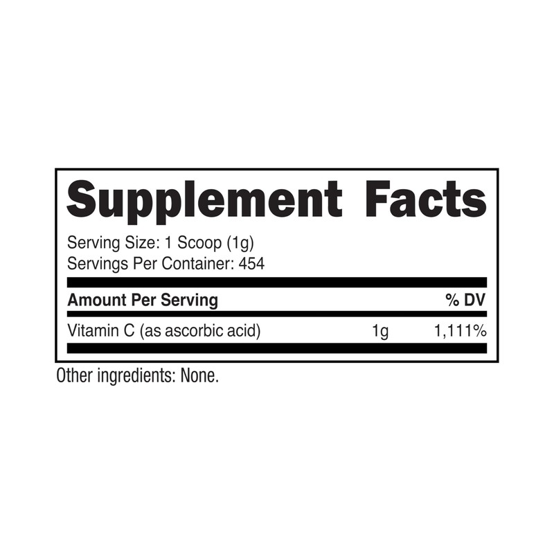Nutricost Pure Ascorbic Acid Powder (Vitamin C) 1LB