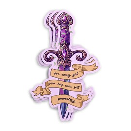 (3Pcs) for Every Girl Who Has Ever Felt Powerless Sticker – Bookish Romance Fantasy Reading Lover Vinyl Decal – Waterproof 2" Die-Cut for Laptop, Water Bottle, Hard Hat – Cute Literary Gift 2 Inches