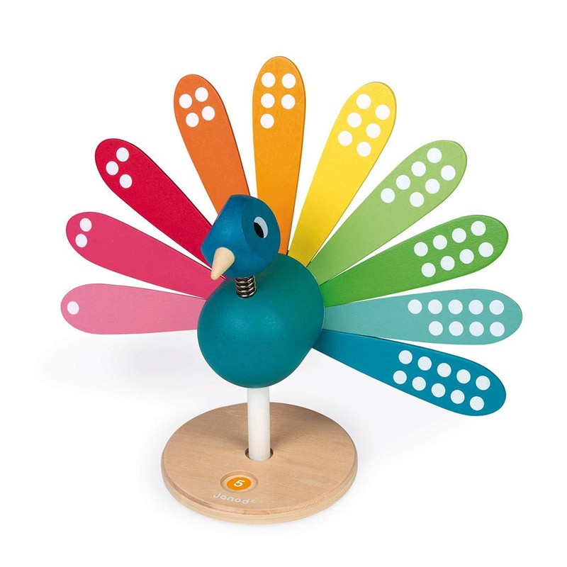 Janod - I'M Learning to Count Peacock - Wooden Early