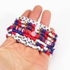 Lonext 4th of July Bracelets American Flag Red White Blue