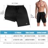 flintronic Men's Swimming Trunks with Compression Liner 2 in 1,